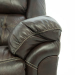Hudson Leather Rocker Recliner - Chocolate - Additional View 2