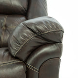 Hudson Leather Rocker Recliner - Chocolate - Additional View 2