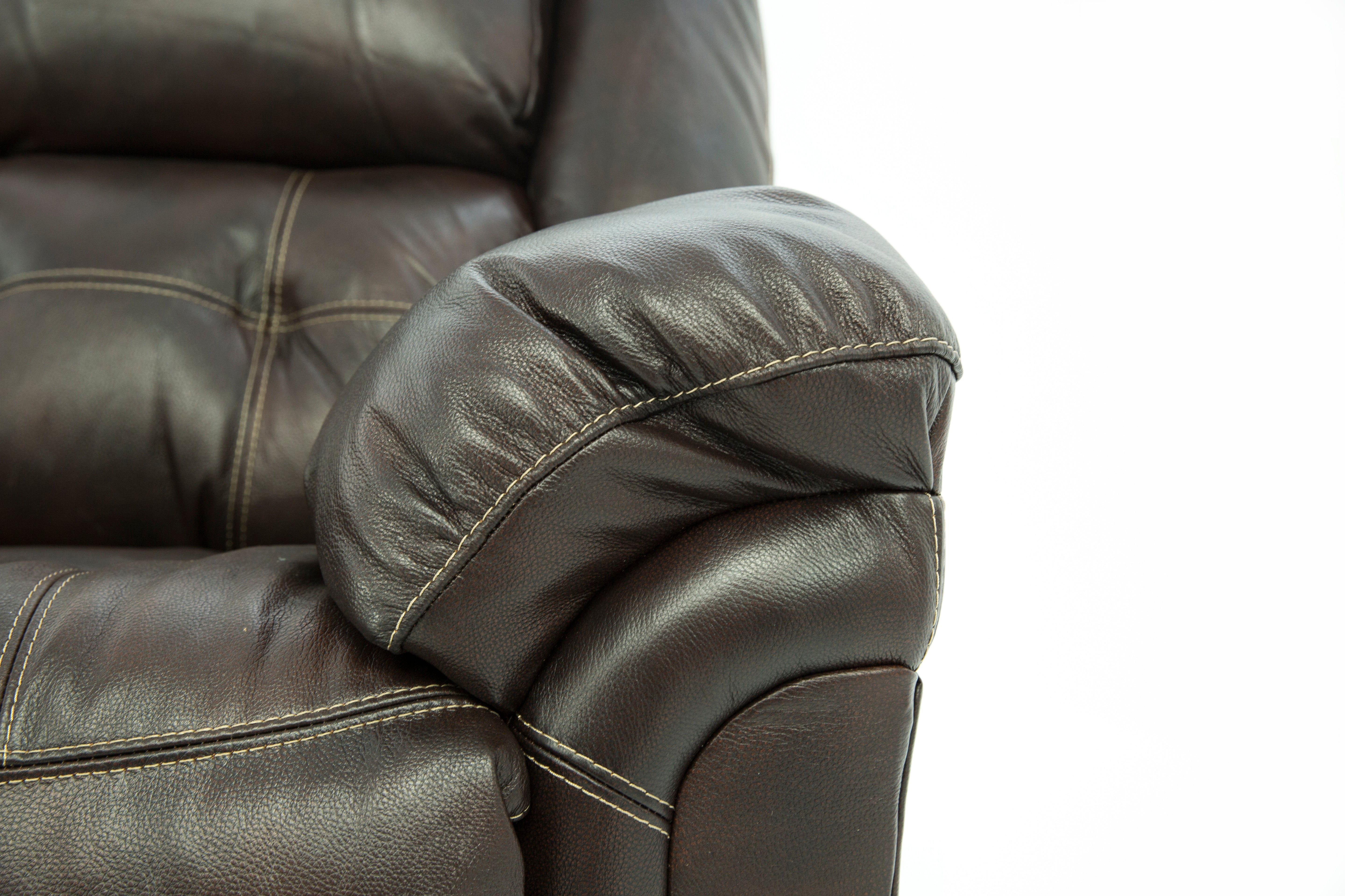 Hudson Leather Rocker Recliner - Chocolate - Additional View 2