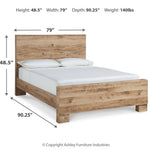 Ashley Furniture - Hyanna King Panel Bed - Brown - Beige Wood - Beds - Additional View 6