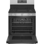 GE STAINLESS STEEL FINGERPRINT RESISTANT PROFILE SMART FREESTANDING GAS RANGE WITH AIR FRY - Pearl Silver|Black - Ranges - Additional View 1
