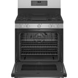GE STAINLESS STEEL FINGERPRINT RESISTANT PROFILE SMART FREESTANDING GAS RANGE WITH AIR FRY - Pearl Silver|Black - Ranges - Additional View 1