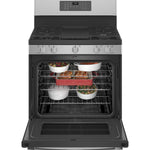 GE STAINLESS STEEL FINGERPRINT RESISTANT PROFILE SMART FREESTANDING GAS RANGE WITH AIR FRY - Pearl Silver|Black - Ranges - Additional View 2