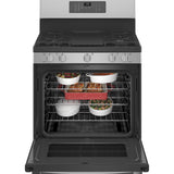 GE STAINLESS STEEL FINGERPRINT RESISTANT PROFILE SMART FREESTANDING GAS RANGE WITH AIR FRY - Pearl Silver|Black - Ranges - Additional View 2