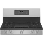 GE STAINLESS STEEL FINGERPRINT RESISTANT PROFILE SMART FREESTANDING GAS RANGE WITH AIR FRY - Pearl Silver|Black - Ranges - Additional View 3
