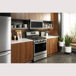 GE STAINLESS STEEL FINGERPRINT RESISTANT PROFILE SMART FREESTANDING GAS RANGE WITH AIR FRY - Pearl Silver|Black - Ranges - Additional View 6