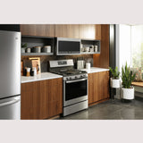 GE STAINLESS STEEL FINGERPRINT RESISTANT PROFILE SMART FREESTANDING GAS RANGE WITH AIR FRY - Pearl Silver|Black - Ranges - Additional View 6