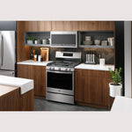 GE STAINLESS STEEL FINGERPRINT RESISTANT PROFILE SMART FREESTANDING GAS RANGE WITH AIR FRY - Pearl Silver|Black - Ranges - Additional View 8