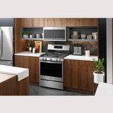 GE STAINLESS STEEL FINGERPRINT RESISTANT PROFILE SMART FREESTANDING GAS RANGE WITH AIR FRY - Pearl Silver|Black - Ranges - Additional View 8