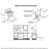 GE STAINLESS STEEL FINGERPRINT RESISTANT PROFILE SMART FREESTANDING GAS RANGE WITH AIR FRY - Pearl Silver|Black - Ranges - Additional View 14