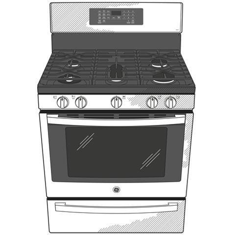 GE STAINLESS STEEL FINGERPRINT RESISTANT PROFILE SMART FREESTANDING GAS RANGE WITH AIR FRY - Pearl Silver|Black - Ranges - Additional View 15