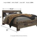 Ashley Furniture - Derekson King Panel Bed - Multi Gray - Dark Gray Wood - Beds - Additional View 4