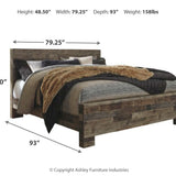 Ashley Furniture - Derekson King Panel Bed - Multi Gray - Dark Gray Wood - Beds - Additional View 4