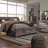 Ashley Furniture - Derekson King Panel Bed - Multi Gray - Dark Gray Wood - Beds - Additional View 5