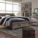 Ashley Furniture - Derekson King Panel Bed - Multi Gray - Dark Gray Wood - Beds - Additional View 6