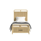 Elements International - Ridgemont Twin Bed - Light Brown Wood - Beds - Additional View 5