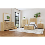 Elements International - Ridgemont Twin Bed - Light Brown Wood - Beds - Additional View 6