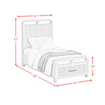 Elements International - Ridgemont Twin Bed - Light Brown Wood - Beds - Additional View 7