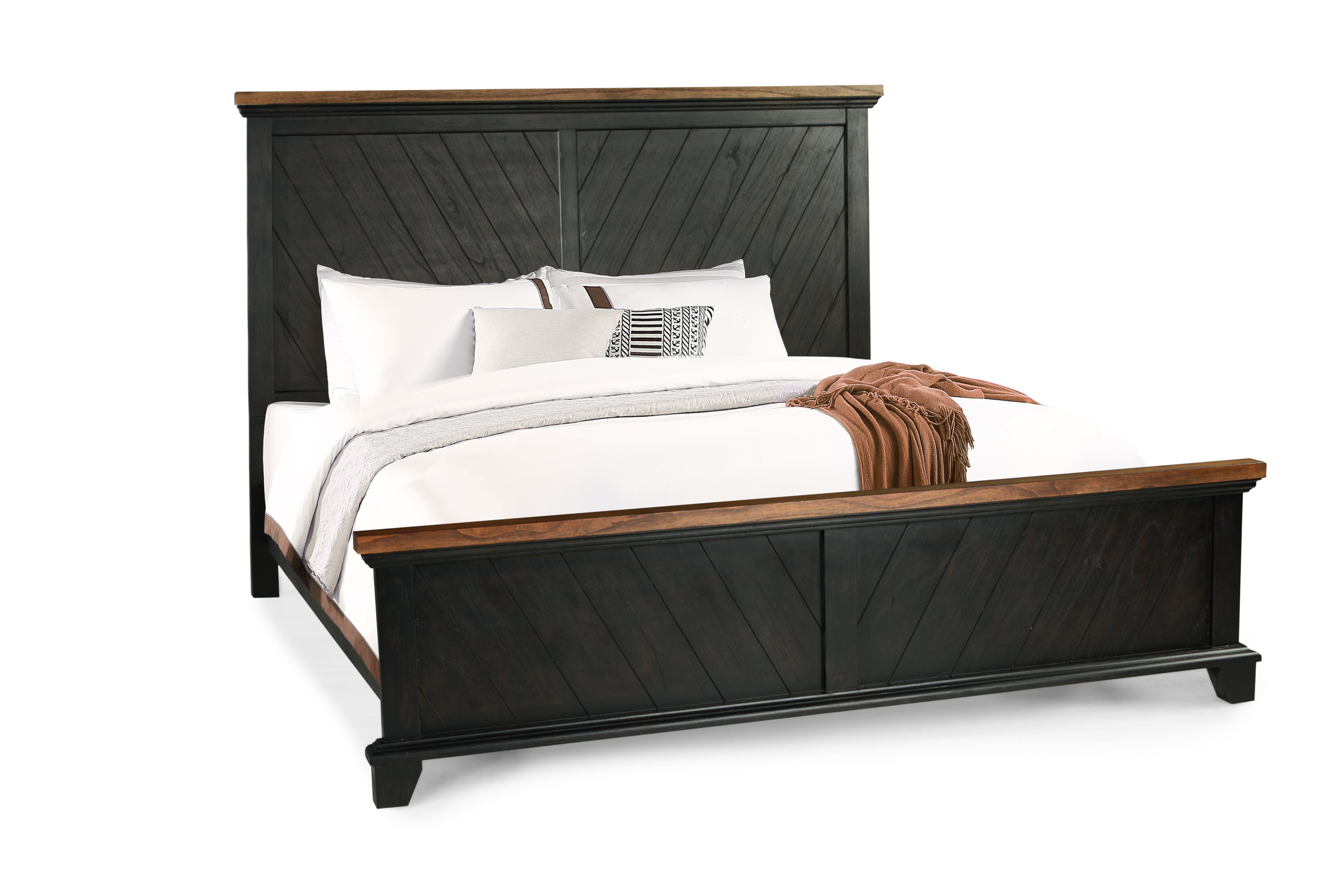 Steve Silver Furniture - Bear Creek King Bed - Brown - Dark Brown Faux Leather - Beds - Additional View 4