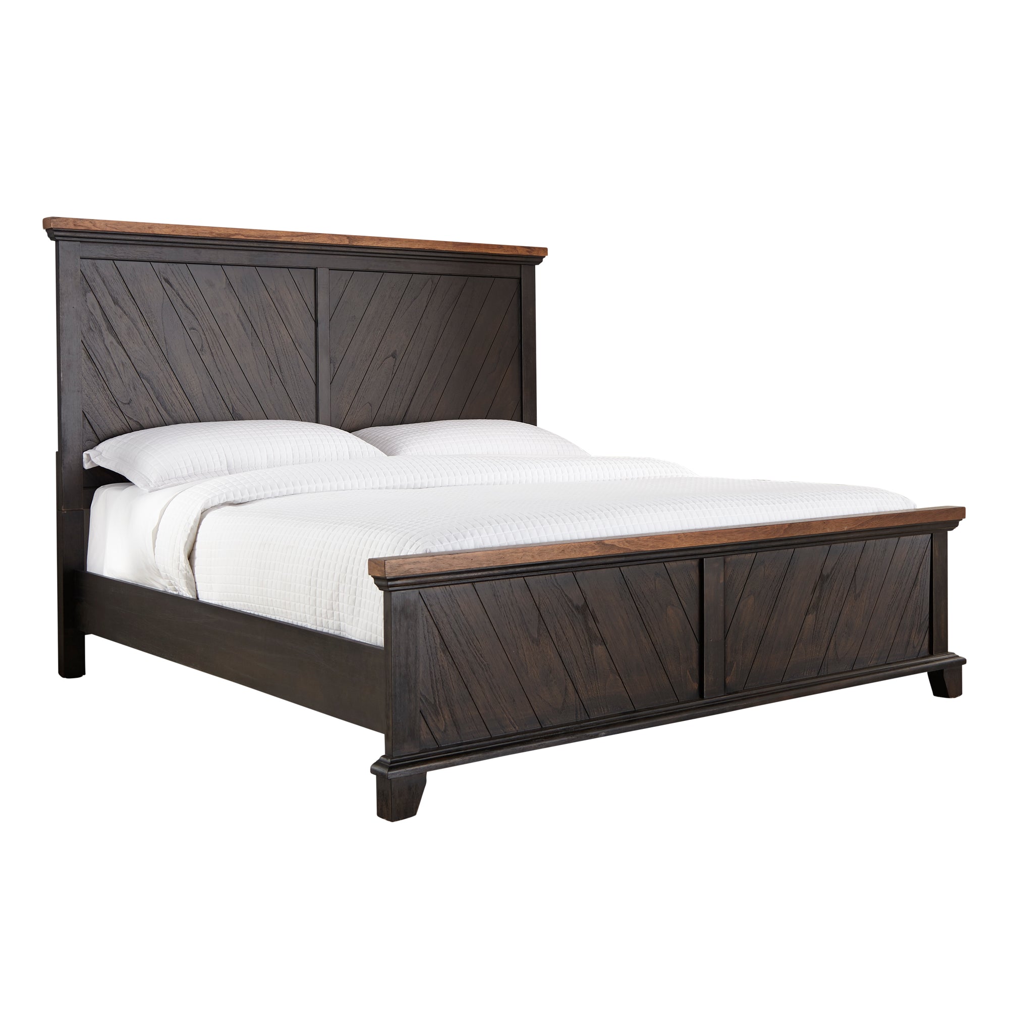 Steve Silver Furniture - Bear Creek King Bed - Brown - Dark Brown Faux Leather - Beds - Additional View 1