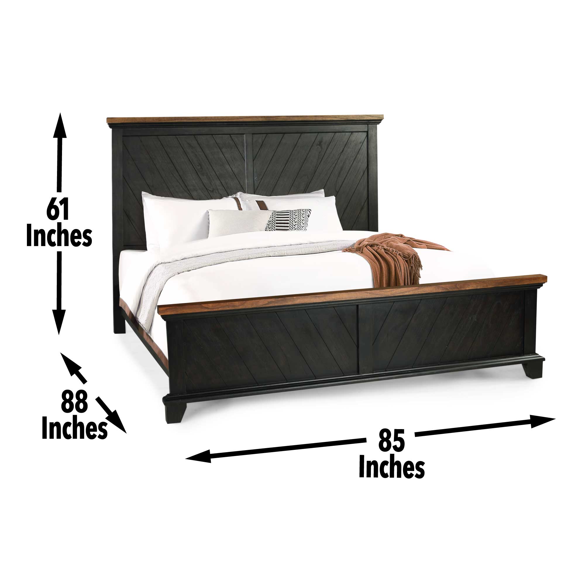 Steve Silver Furniture - Bear Creek King Bed - Brown - Dark Brown Faux Leather - Beds - Additional View 2
