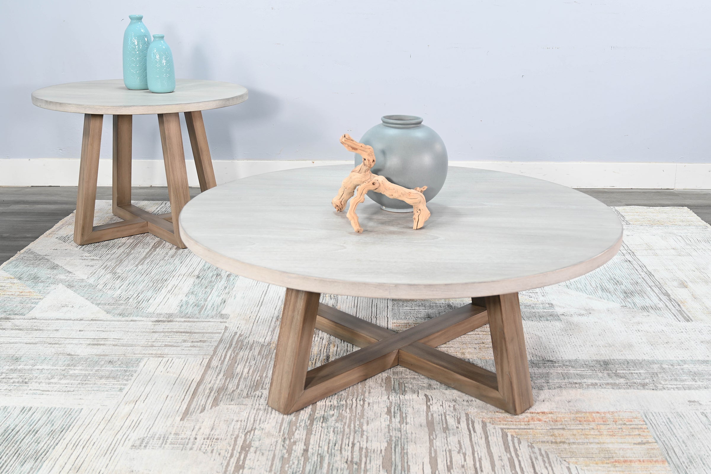 Sunny Designs - MARLOW COCKTAIL TABLE - Pearl Silver|Light Brown Wood - Tables - Additional View 4