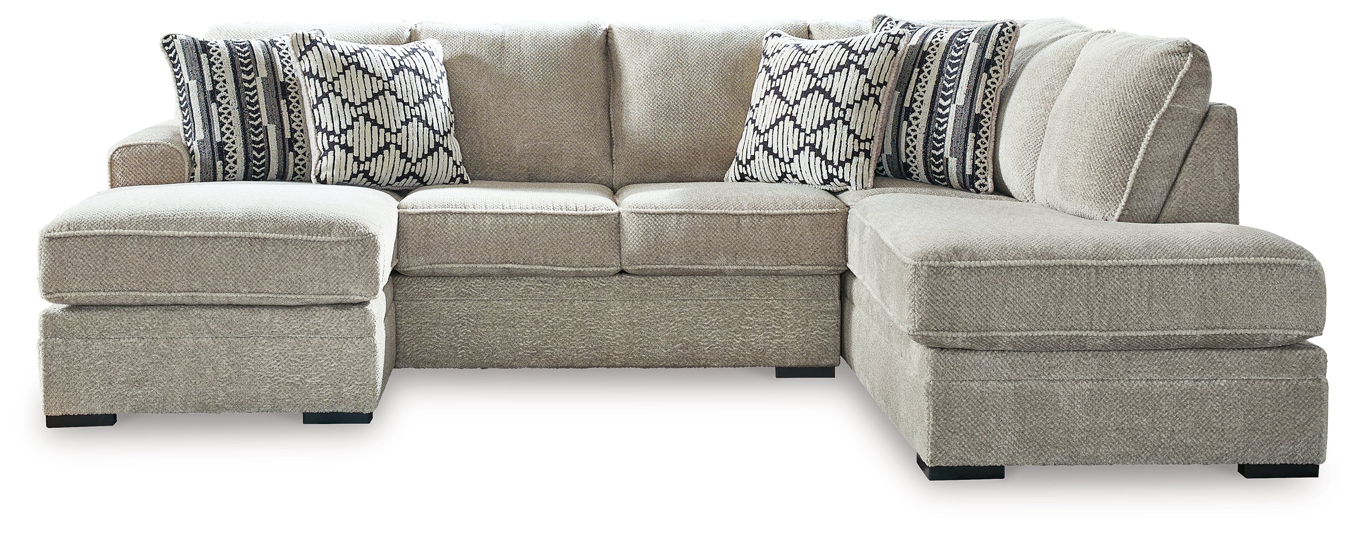 Ashley Furniture - Calnita Sisal 2 Piece Sectional - Beige Fabric - Sectionals