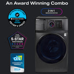 GE PROFILE 4.8CU CARBON GRAPHITE ULTRAFAST WASHER/DRYER COMBO WITH VENTLESS HEAT PUMP - Black - Washers