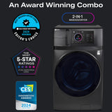 GE PROFILE 4.8CU CARBON GRAPHITE ULTRAFAST WASHER/DRYER COMBO WITH VENTLESS HEAT PUMP - Black - Washers