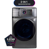GE PROFILE 4.8CU CARBON GRAPHITE ULTRAFAST WASHER/DRYER COMBO WITH VENTLESS HEAT PUMP - Black - Washers - Additional View 1