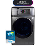 GE PROFILE 4.8CU CARBON GRAPHITE ULTRAFAST WASHER/DRYER COMBO WITH VENTLESS HEAT PUMP - Black - Washers - Additional View 2