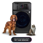 GE PROFILE 4.8CU CARBON GRAPHITE ULTRAFAST WASHER/DRYER COMBO WITH VENTLESS HEAT PUMP - Black - Washers - Additional View 3