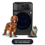 GE PROFILE 4.8CU CARBON GRAPHITE ULTRAFAST WASHER/DRYER COMBO WITH VENTLESS HEAT PUMP - Black - Washers - Additional View 3