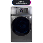 GE PROFILE 4.8CU CARBON GRAPHITE ULTRAFAST WASHER/DRYER COMBO WITH VENTLESS HEAT PUMP - Black - Washers - Additional View 4