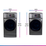 GE PROFILE 4.8CU CARBON GRAPHITE ULTRAFAST WASHER/DRYER COMBO WITH VENTLESS HEAT PUMP - Black - Washers - Additional View 6