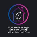 GE PROFILE 4.8CU CARBON GRAPHITE ULTRAFAST WASHER/DRYER COMBO WITH VENTLESS HEAT PUMP - Black - Washers - Additional View 13