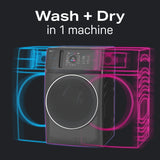GE PROFILE 4.8CU CARBON GRAPHITE ULTRAFAST WASHER/DRYER COMBO WITH VENTLESS HEAT PUMP - Black - Washers - Additional View 14