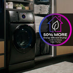 GE PROFILE 4.8CU CARBON GRAPHITE ULTRAFAST WASHER/DRYER COMBO WITH VENTLESS HEAT PUMP - Black - Washers - Additional View 15