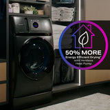GE PROFILE 4.8CU CARBON GRAPHITE ULTRAFAST WASHER/DRYER COMBO WITH VENTLESS HEAT PUMP - Black - Washers - Additional View 15