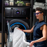 GE PROFILE 4.8CU CARBON GRAPHITE ULTRAFAST WASHER/DRYER COMBO WITH VENTLESS HEAT PUMP - Black - Washers - Additional View 17