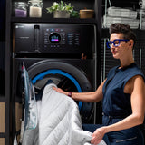 GE PROFILE 4.8CU CARBON GRAPHITE ULTRAFAST WASHER/DRYER COMBO WITH VENTLESS HEAT PUMP - Black - Washers - Additional View 17