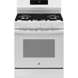 GE WHITE FREE-STANDING GAS WITH CONVECTION AND AIR FRY - Ranges
