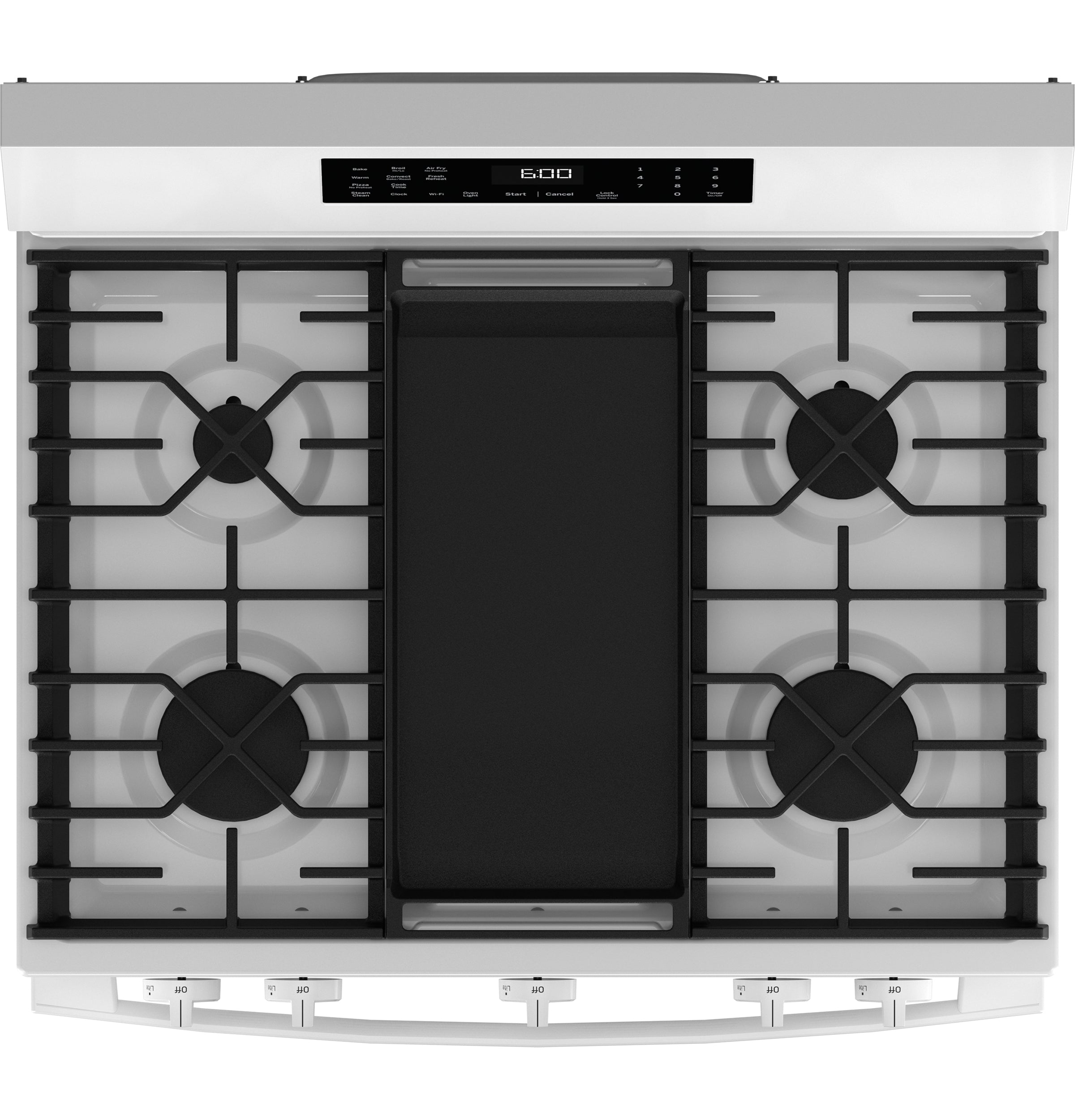 GE WHITE FREE-STANDING GAS WITH CONVECTION AND AIR FRY - Ranges - Additional View 1