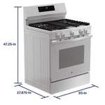 GE WHITE FREE-STANDING GAS WITH CONVECTION AND AIR FRY - Ranges - Additional View 33