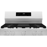 GE WHITE FREE-STANDING GAS WITH CONVECTION AND AIR FRY - Ranges - Additional View 4