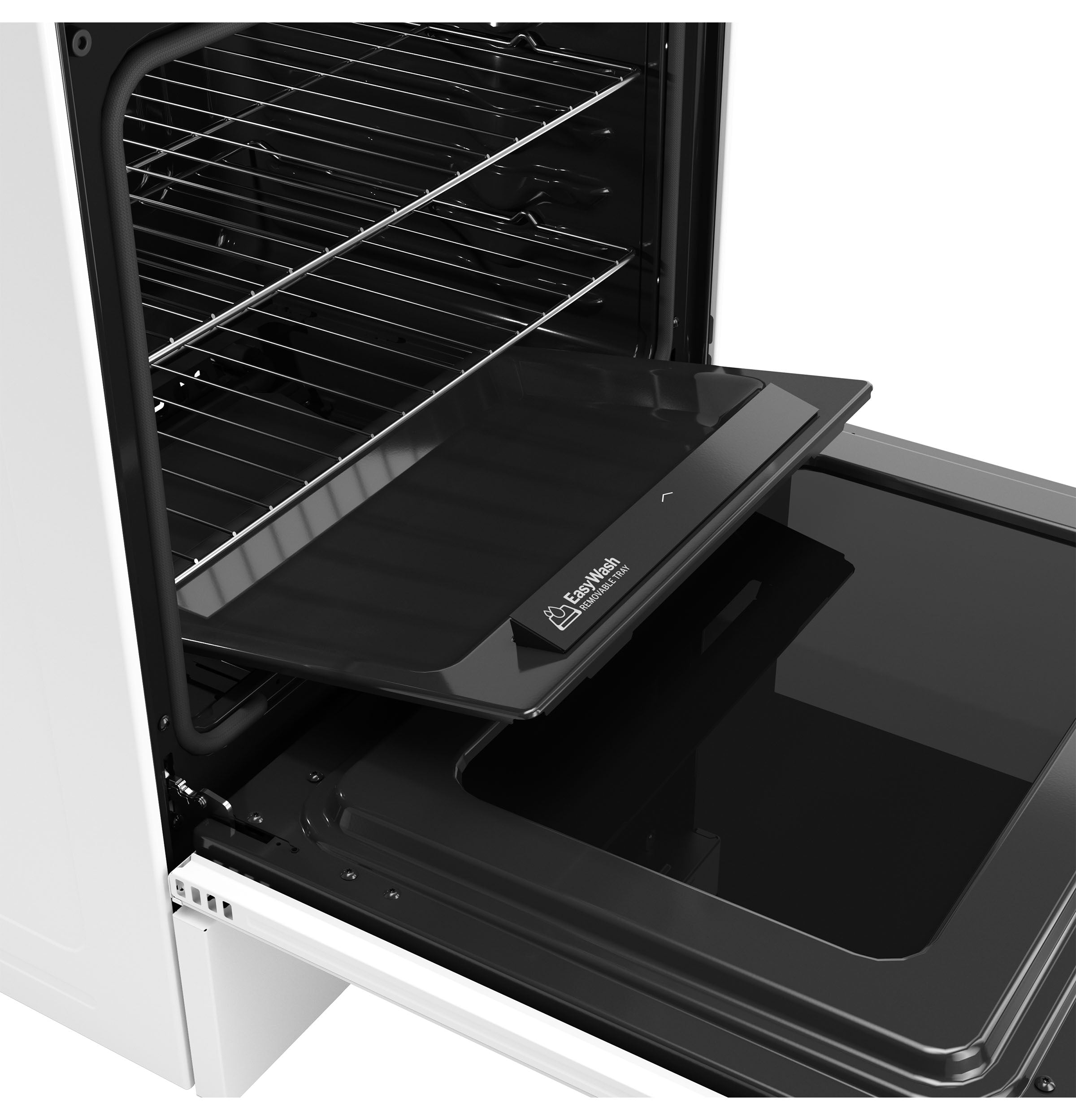 GE WHITE FREE-STANDING GAS WITH CONVECTION AND AIR FRY - Ranges - Additional View 7