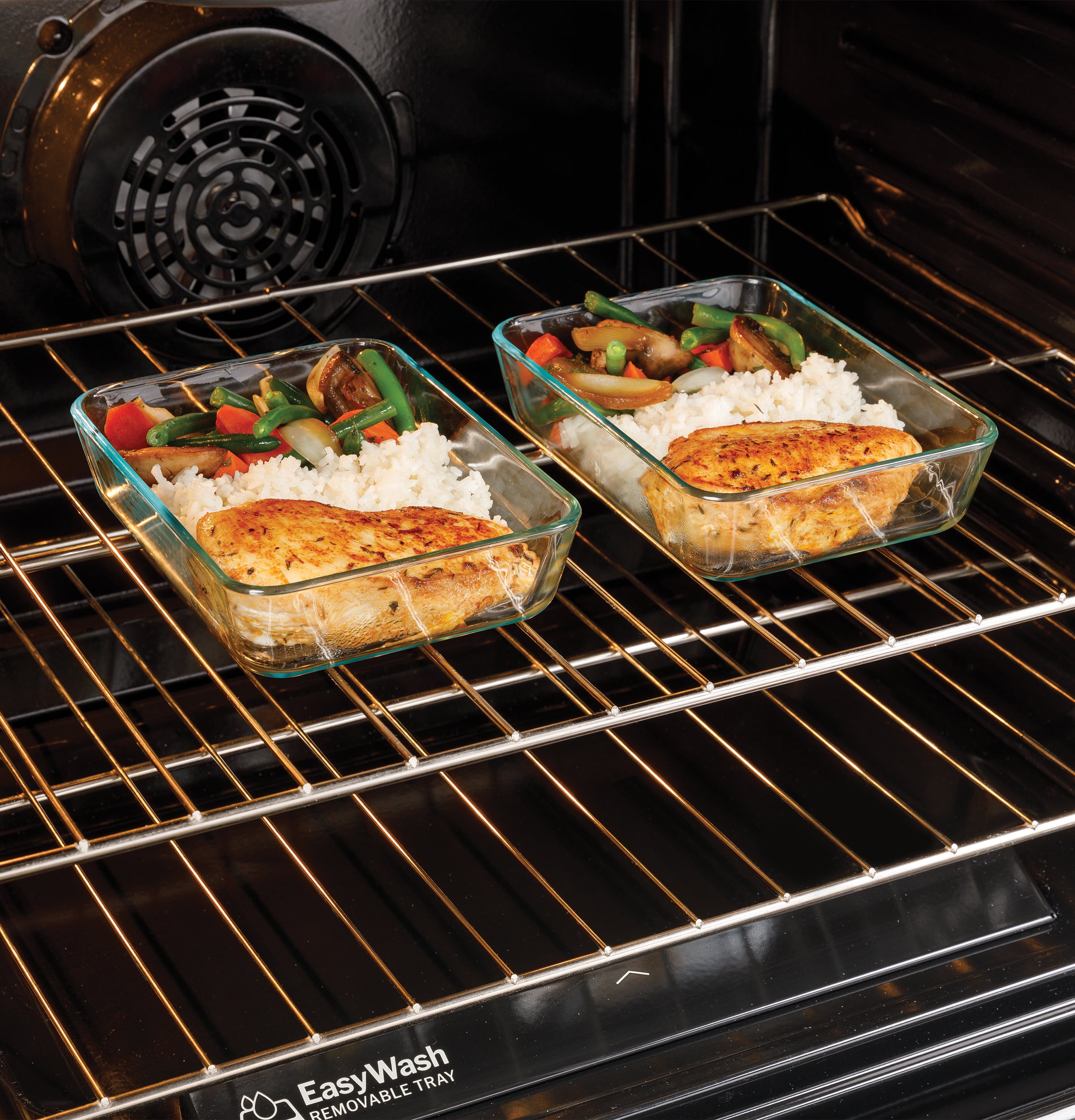 GE WHITE FREE-STANDING GAS WITH CONVECTION AND AIR FRY - Ranges - Additional View 15
