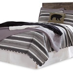 Ashley Furniture - Derekson Full Panel Headboard - Grey - Dark Gray Wood - Headboards
