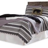 Ashley Furniture - Derekson Full Panel Headboard - Grey - Dark Gray Wood - Headboards