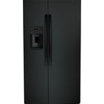 GE BLACK SIDE BY SIDE 25.3CU REFRIGERATOR - Refrigerators